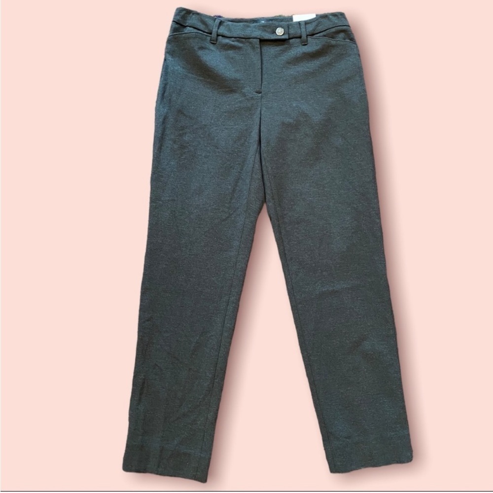 WHBM The Tapered Ankle Knit Pant Charcoal Gray 4